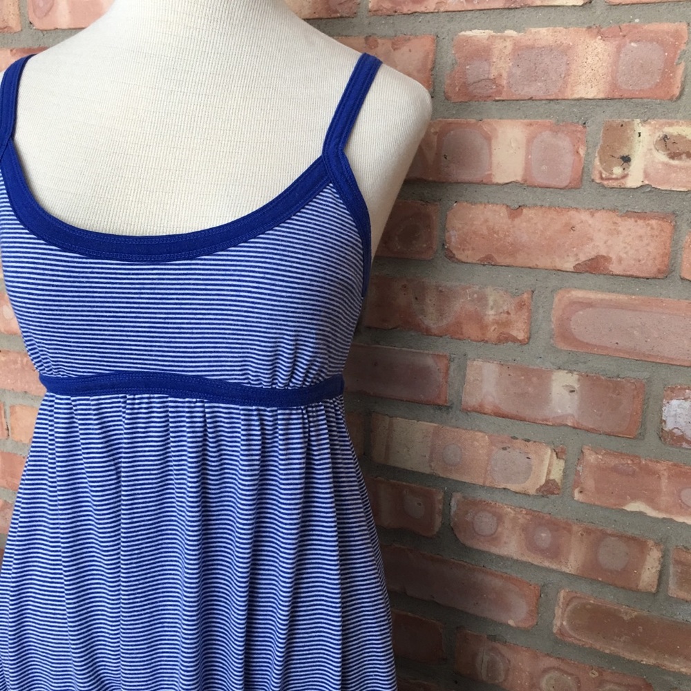 No Boundaries blue and white cotton beach dress M